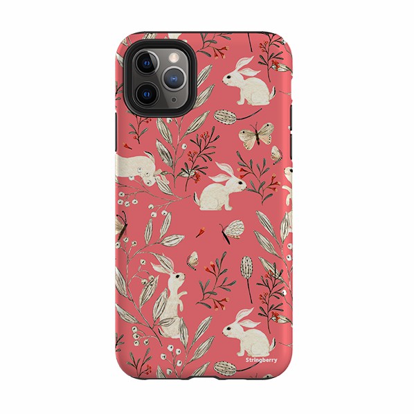 Iphone Tough Case – Bunnies Raspberries By Katherine Quinn Iphone Cases