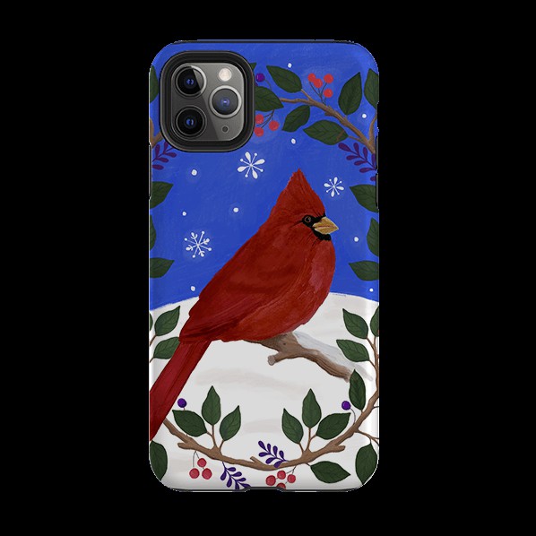 Iphone Tough Case – Cardinal Wreath By Bex Parkin Iphone Cases