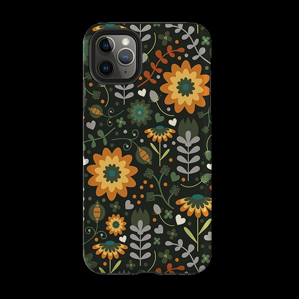 Iphone Tough Case – Dark Floral By Suzy Taylor Iphone Cases