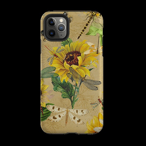 Iphone Tough Case – Dragonflies And Sunflowers Iphone Cases