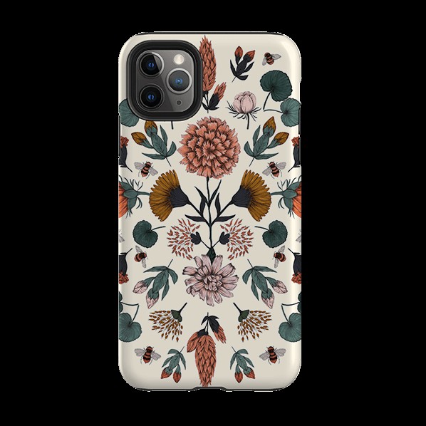 Iphone Tough Case – Floral Bees By Jade Mosinski Iphone Cases