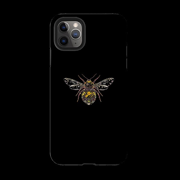 Iphone Tough Case – Floral Bumble Bee By Helen Ahpornsiri Iphone Cases