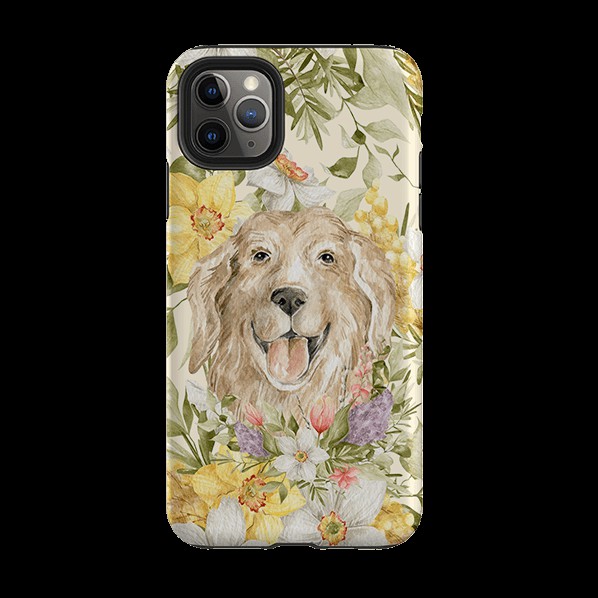 Iphone Tough Case – Floral Dog Iphone Cases