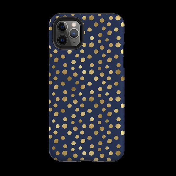 Iphone Tough Case – Navy Polka Iphone Cases