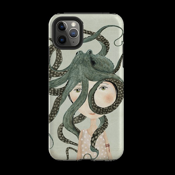 Iphone Tough Case – Octopus Girl By Katherine Quinn Iphone Cases