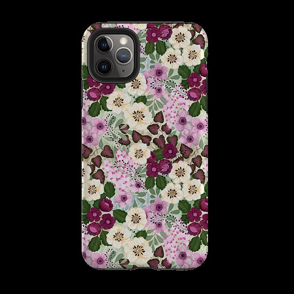 Iphone Tough Case – Purple Flowers By Bex Parkin Iphone Cases