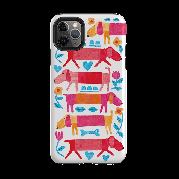 Iphone Tough Case – Sausage Dog By Tracey English Iphone Cases