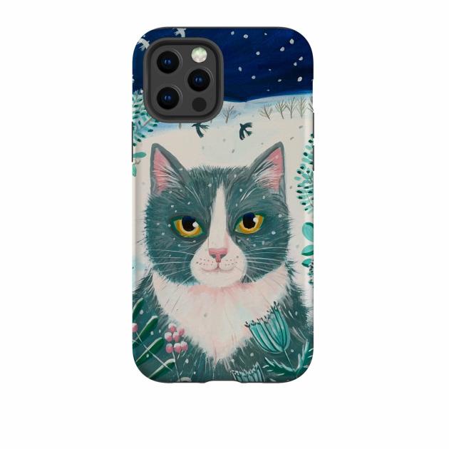 Iphone Tough Case – Xmas Cat By Mary Stubberfield Iphone Cases