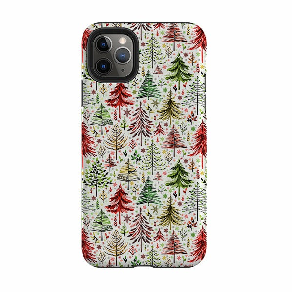 Iphone Tough Case – Xmas Trees By Elisabeth Haager Iphone Cases