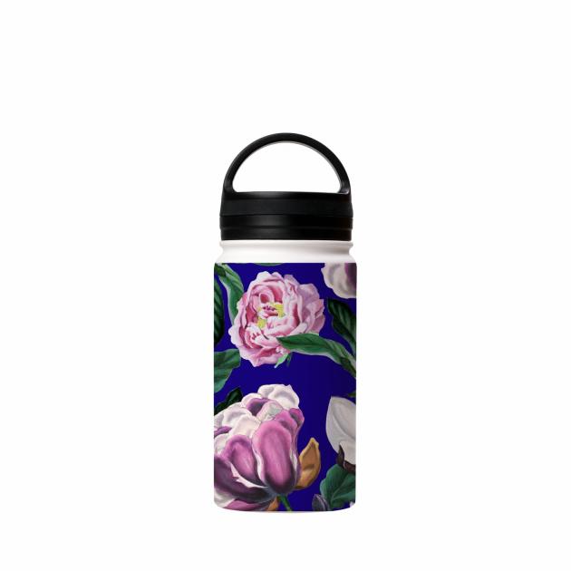 Jive Floral Blue Insulated Stainless Steel Water Bottle Around The House