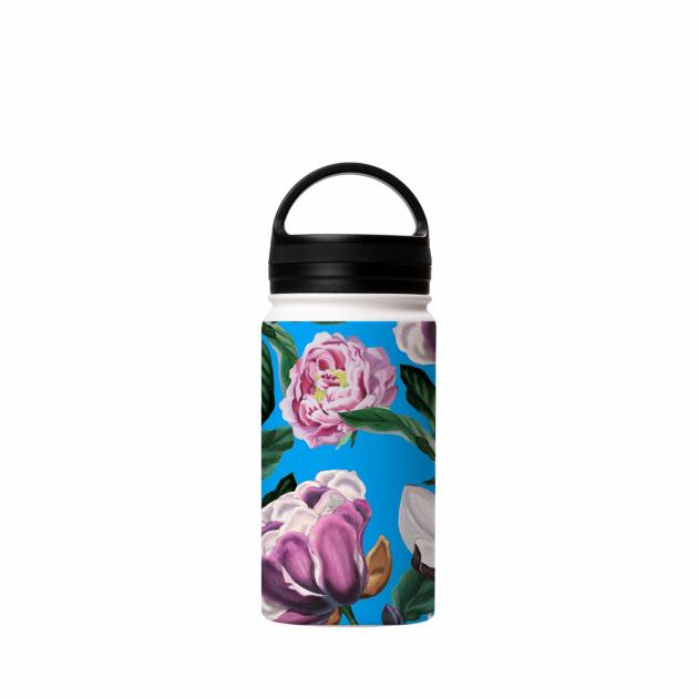 Jive Floral Light Blue Insulated Stainless Steel Water Bottle Around The House