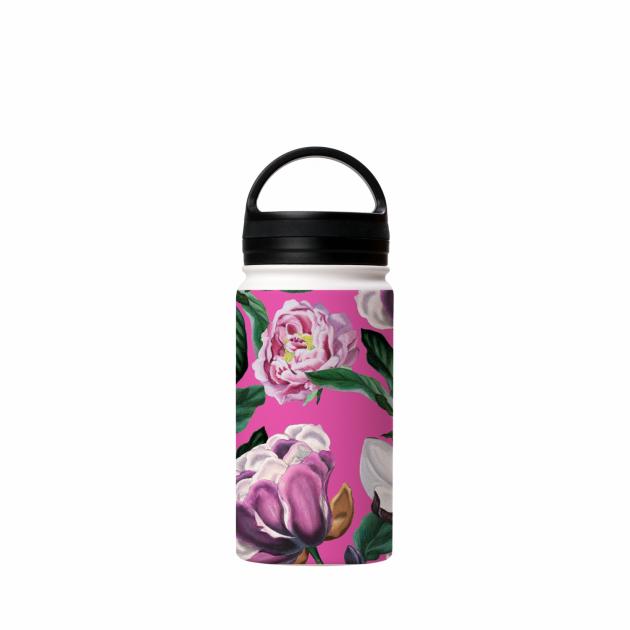 Jive Floral Pink Insulated Stainless Steel Water Bottle Around The House