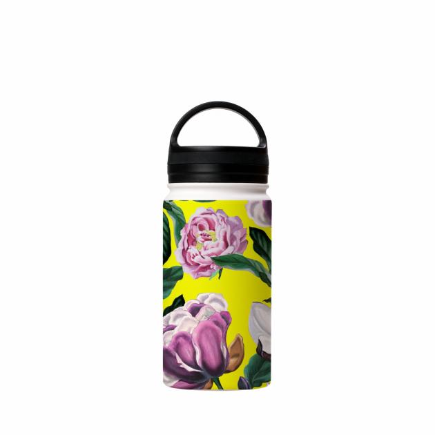 Jive Floral Yellow Insulated Stainless Steel Water Bottle Around The House