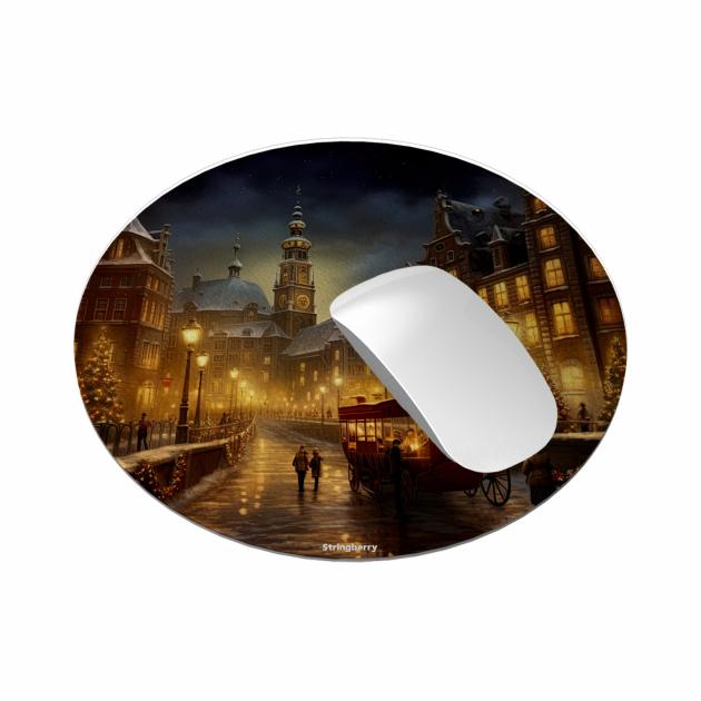 Late Winter Evening Vegan Leather Mouse Mat Lifestyle & Travel