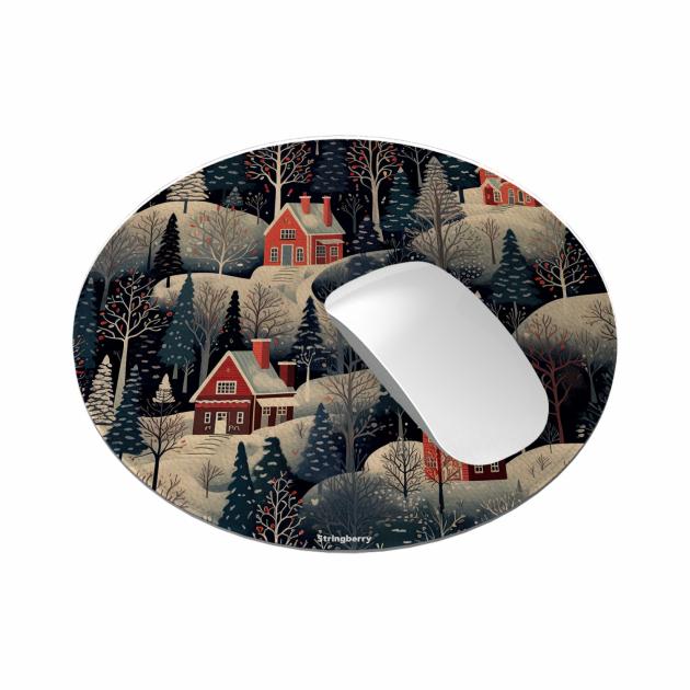 Nordic Xmas Vegan Leather Mouse Mat Lifestyle & Travel