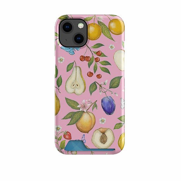 Pink Fruits Case And Card Case By Catherine Rowe Case + Card