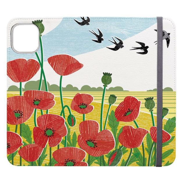 Poppy Field And Swallows By Liane Payne Iphone Cases