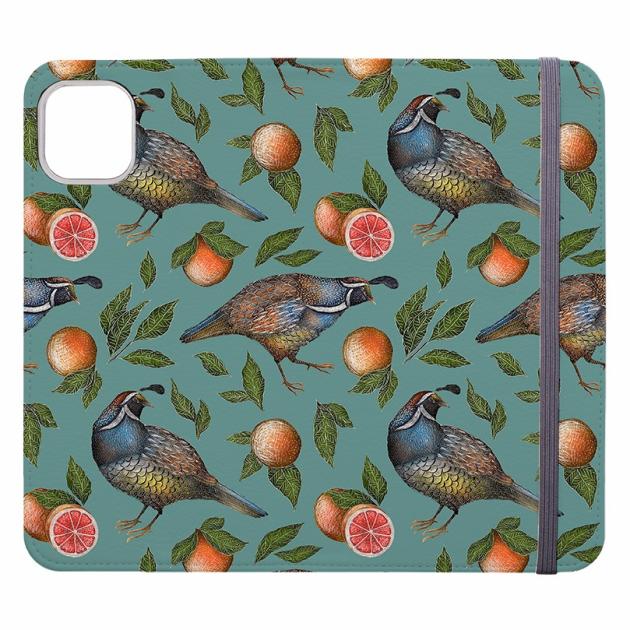 Quails Pattern By Catherine Rowe Wallet Case Iphone Cases