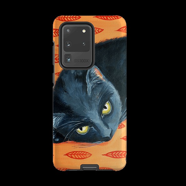 Samsung Tough Case – Black Cat By Mary Stubberfield Phone Cases