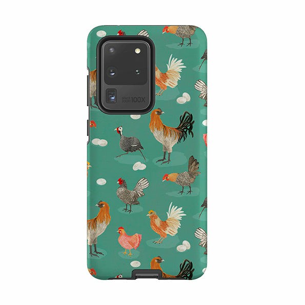 Samsung Tough Case – Chicken Teal By Katherine Quinn Phone Cases