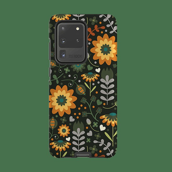 Samsung Tough Case – Dark Floral By Suzy Taylor Phone Cases