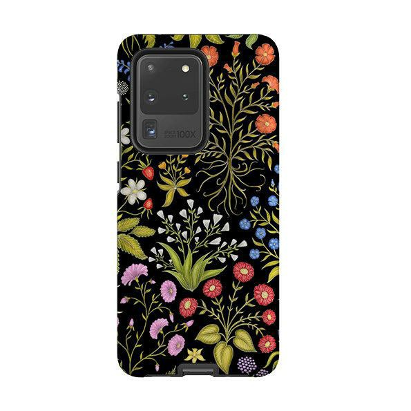 Samsung Tough Case – Fleurs Black By Catherine Rowe Phone Cases