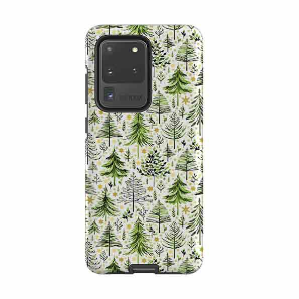 Samsung Tough Case – Green Xmas Trees By Elisabeth Haager Phone Cases