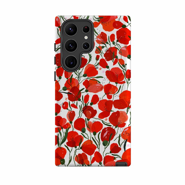 Samsung Tough Case – Poppies Pattern By Madalina Andronic Phone Cases