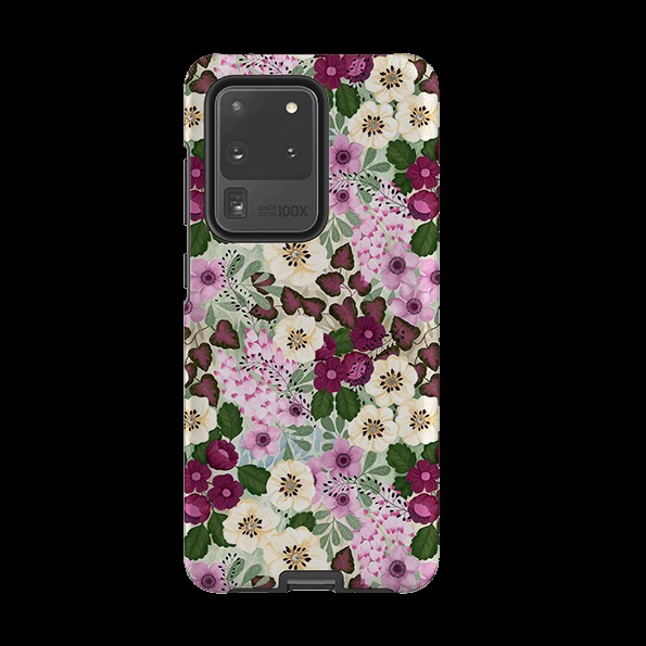 Samsung Tough Case – Purple Flowers By Bex Parkin Phone Cases