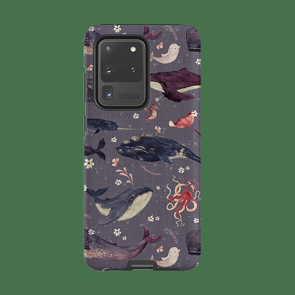 Samsung Tough Case – Whale Song Lavender By Katherine Quinn Phone Cases