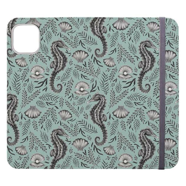 Seahorse Green By Catherine Rowe Iphone Cases