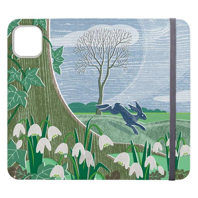 Snowdrops And Hare By Liane Payne Iphone Cases