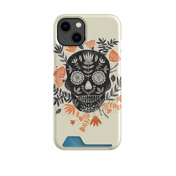 Sugar Skull Cream By Jade Mosinski Case And Card Case Case + Card