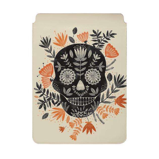 Sugar Skull Cream By Jade Mosinski Laptop, Kindle & Ipad Sleeve Laptop, Kindle & Ipad Sleeves