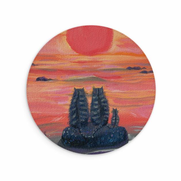 Sunset Cats Mouse Mat By Mary Stubberfield Lifestyle & Travel