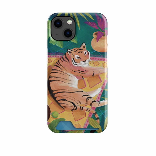 Tiger In Palms By Bex Parkin Case And Card Case Case + Card