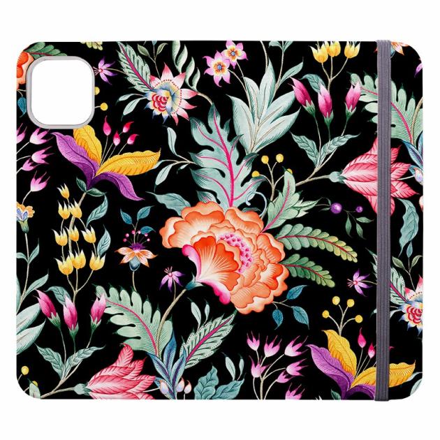 Vale Floral Black Wallet Case Iphone Cases