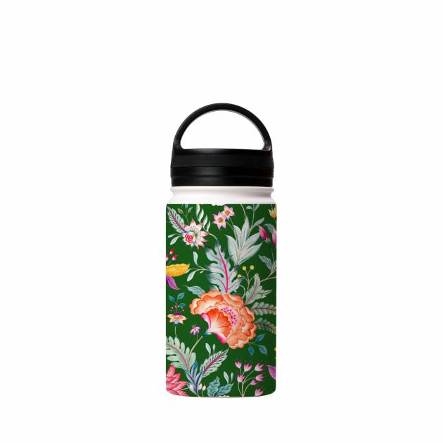 Vale Floral Green Insulated Stainless Steel Water Bottle Around The House