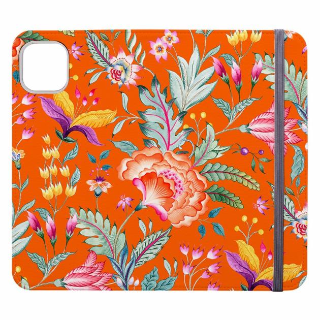 Vale Floral Orange Wallet Case Iphone Cases