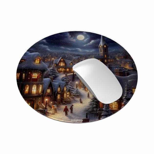 Waiting For Xmas Vegan Leather Mouse Mat Lifestyle & Travel