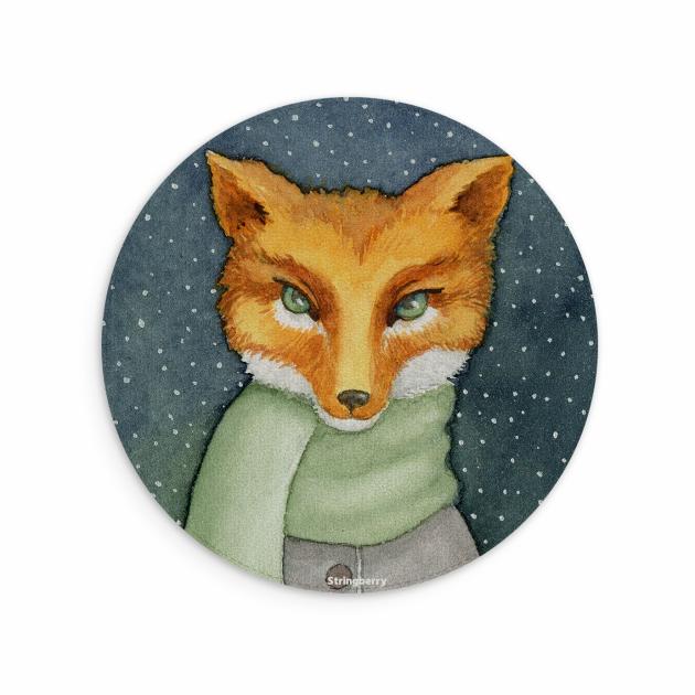 Winter Fox Vegan Leather Mouse Mat Lifestyle & Travel