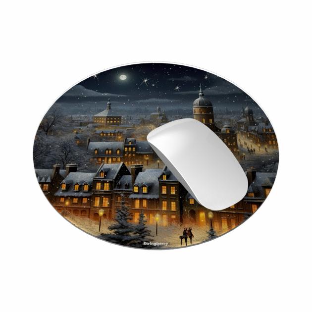 Winter Nights Vegan Leather Mouse Mat Lifestyle & Travel