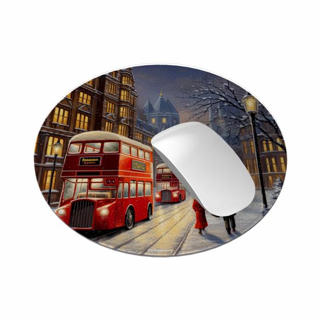 Winter On The Strand Vegan Leather Mouse Mat Lifestyle & Travel