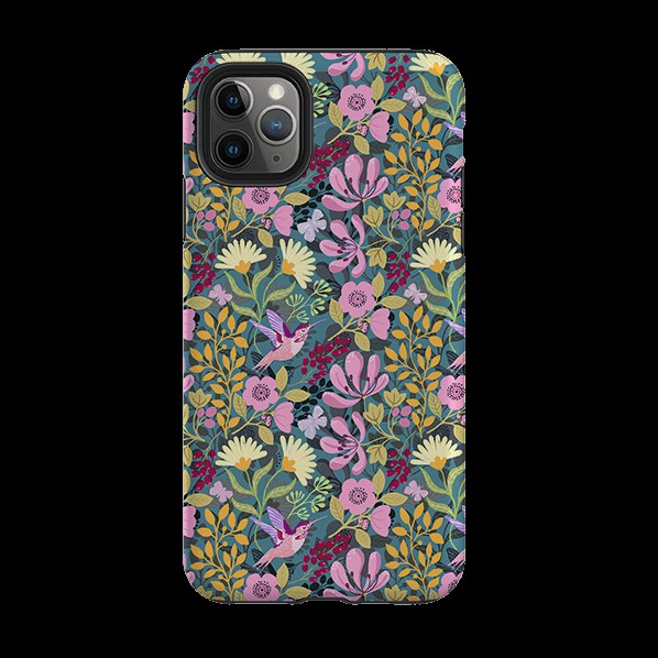 Iphone Tough Case – Hummingbird Pattern By Bex Parkin Iphone Cases