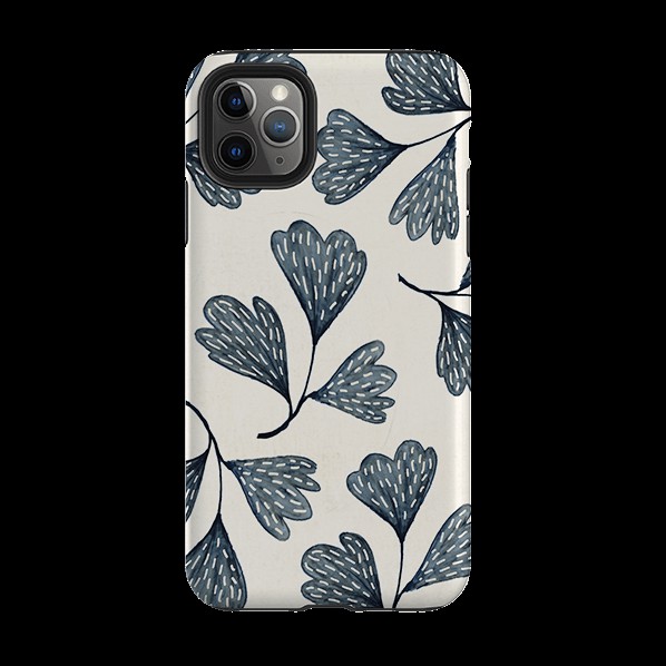 Iphone Tough Case – Indigo Leaves By Katherine Quinn Iphone Cases