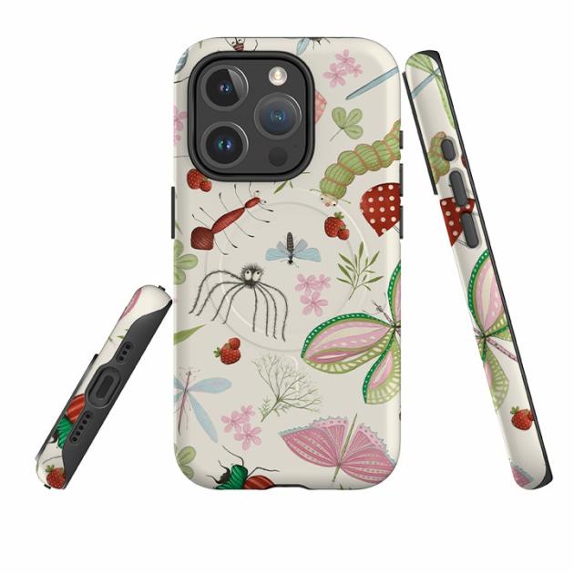 Iphone Magsafe Tough Case – Insects Pattern By Maja Lindberg Iphone Cases