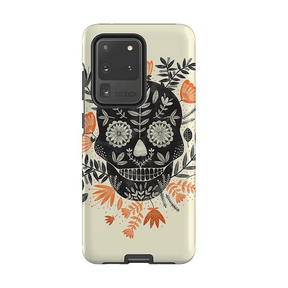 Samsung Tough Case – Sugarskull Cream By Jade Mosinski Phone Cases