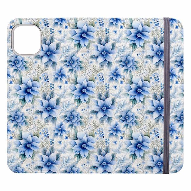 Blue Floral Iii Wallet Case Iphone Cases