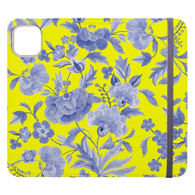 Blue Tapestry Yellow Wallet Case Iphone Cases