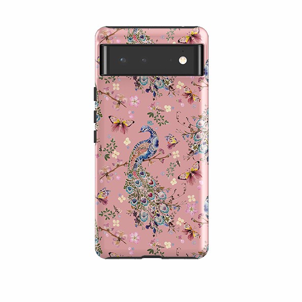 Google Tough Case – Peacock And Cherry Blossoms Lupine By Helen Ahpornsiri Google Cases